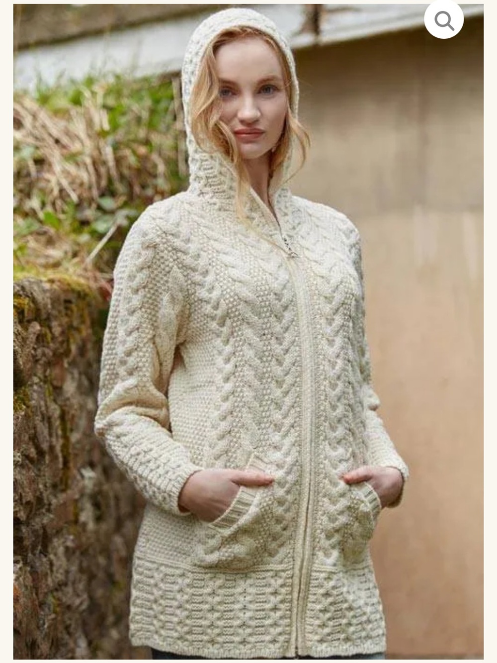 NWT Aran Crafts HOODED COAT WITH CELTIC KNOT ZIPPER
HD4025